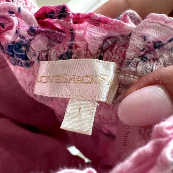 LoveShackFancy Deanna Halter Mini Dress Berry Fizz - Picture 6 of 6